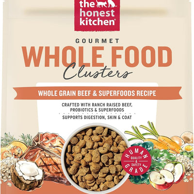The Honest Kitchen Whole Grain Beef, Oat & Superfoods Whole Food Clusters, 1-lb Bag